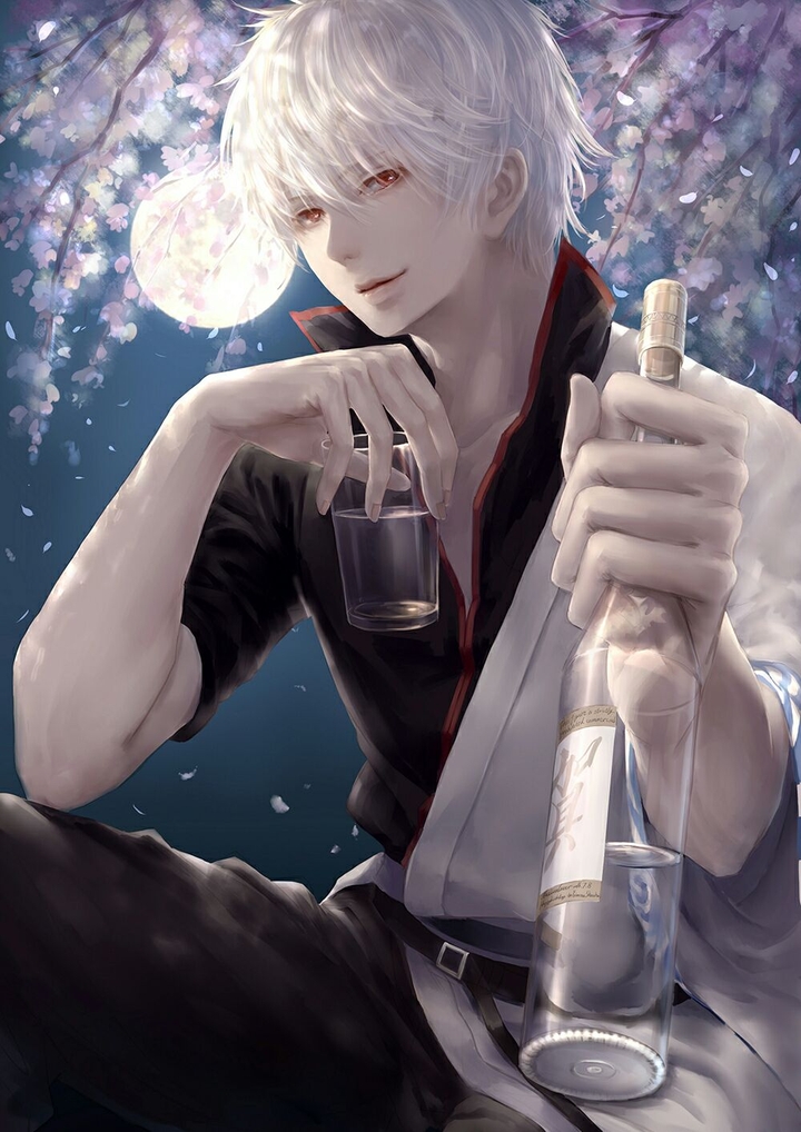 take sake and enjoy moon night