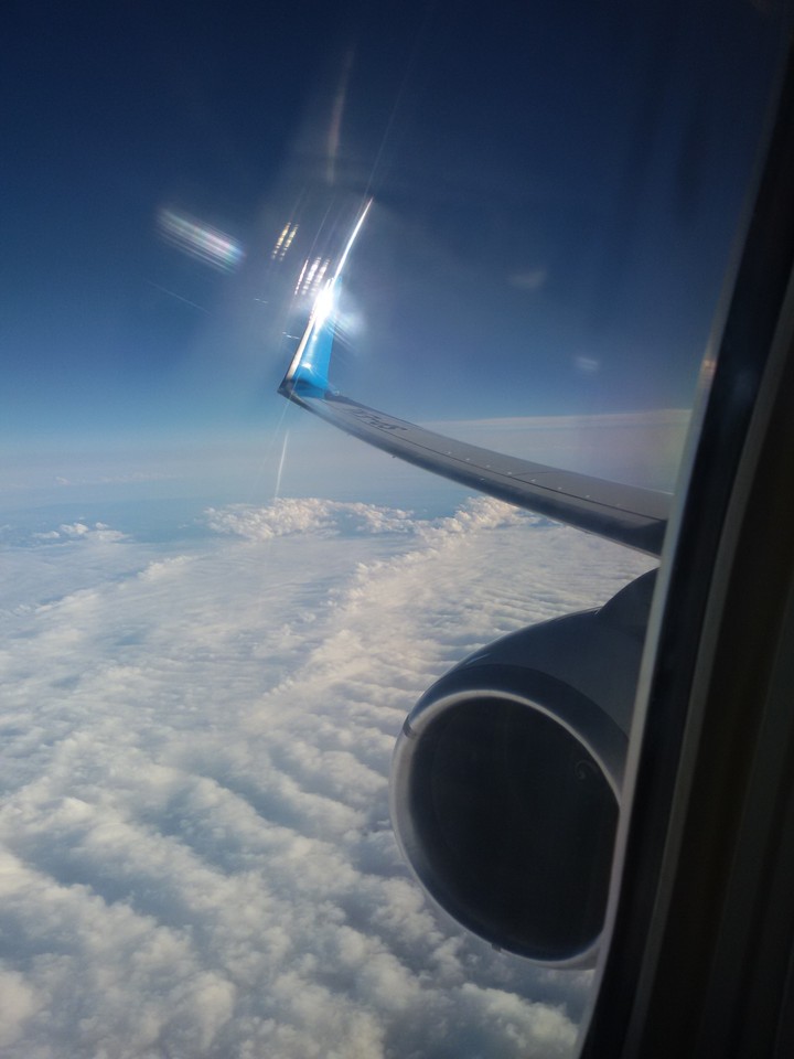 somewhere over the atlantic ocean