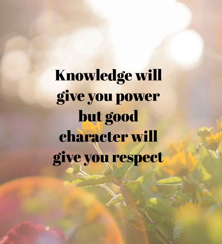 knowledge v/s character