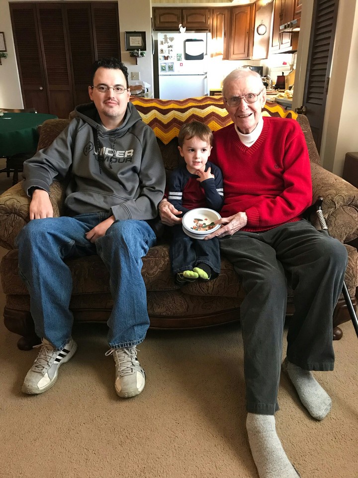 Ryan Marcus Dad eith Dad's bosl