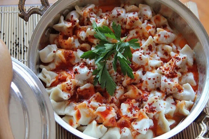 this food is Manti is Kayseri food :)