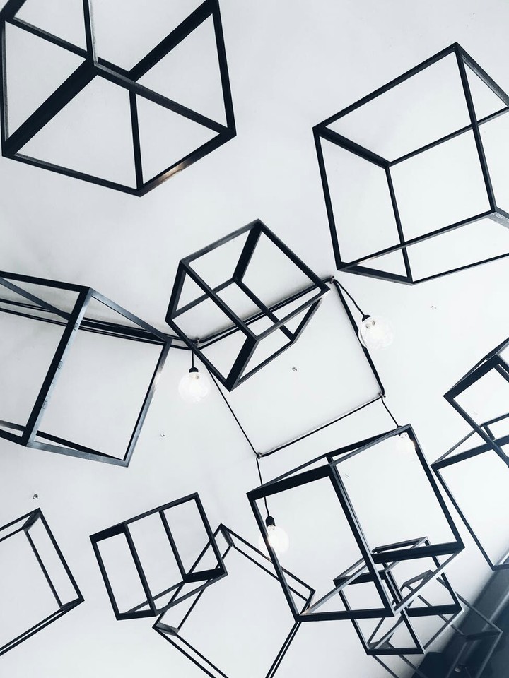 Gray Metal Cubes Decorative :D