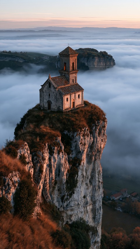 Cliff, monastery壁纸