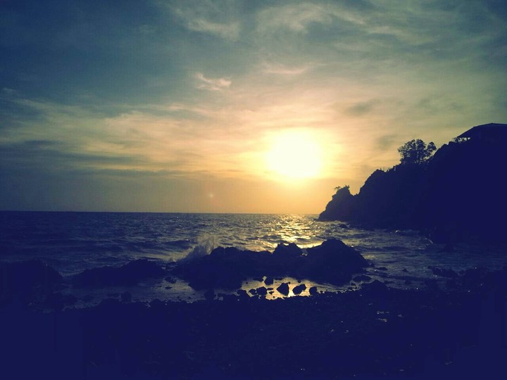 Sunset on the sea.