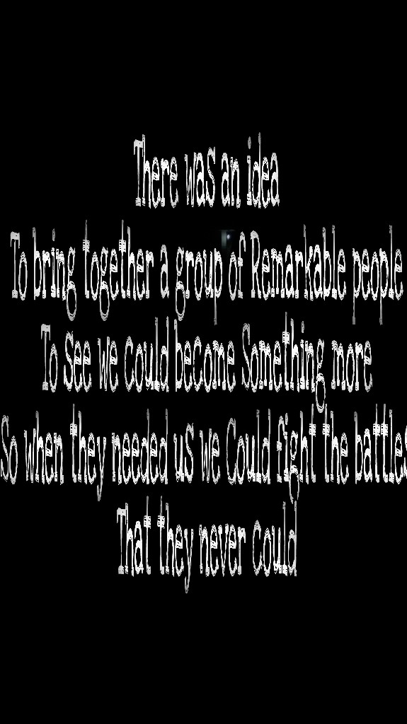There was an idea