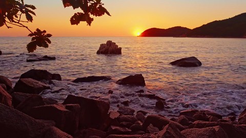 sfondi Water, sunset