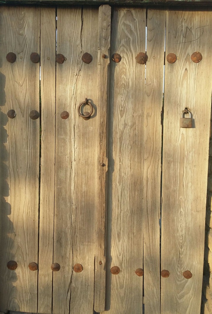 wooden old door