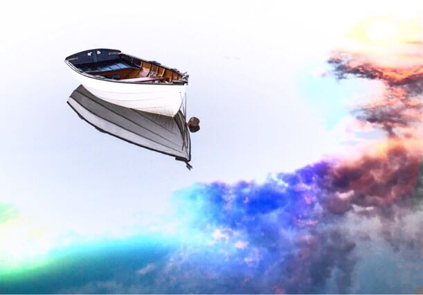 boat on water reflection
