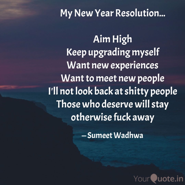 My New Year Resolution
