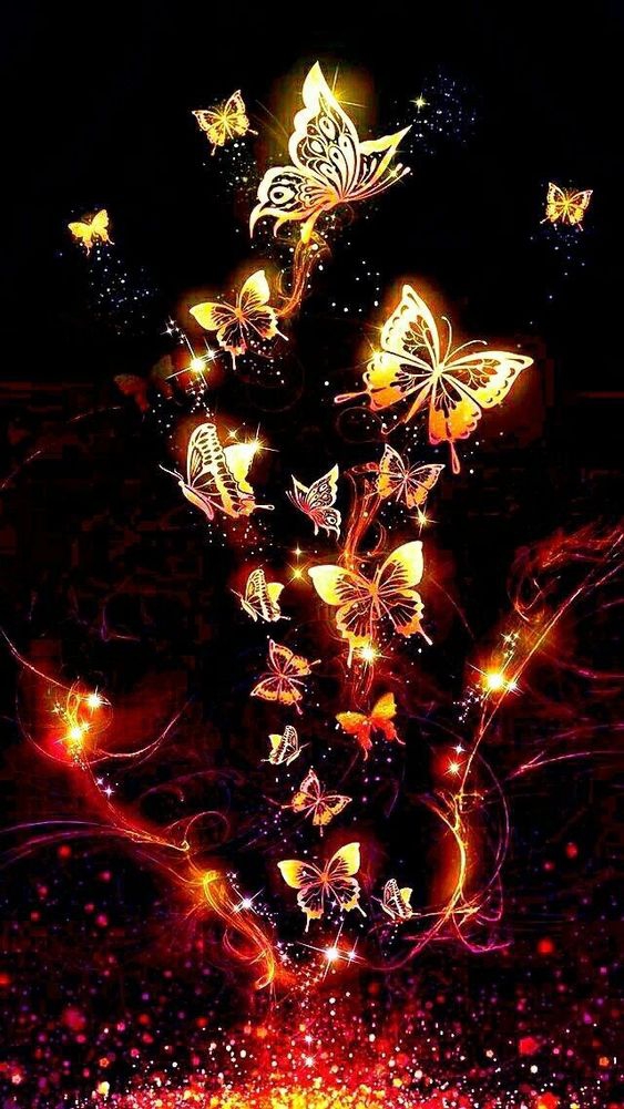 glowing butterfly