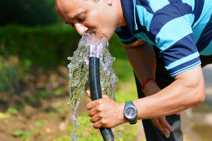 watery face