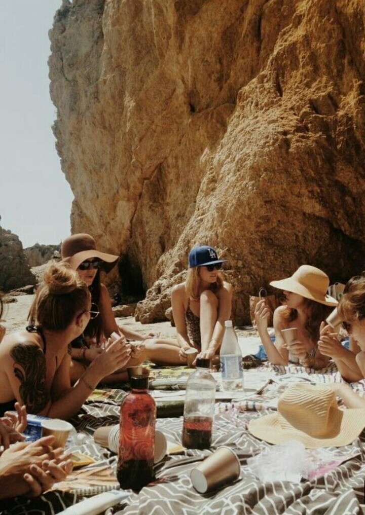 Girl's camp in the summer by the sea:-)