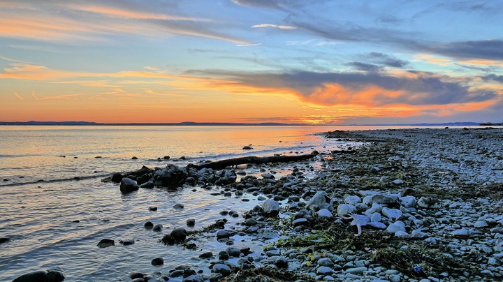 Sundown at Lake Constance near Langenargen