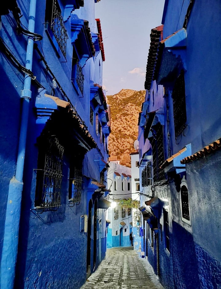 Blaue Häuser in Marokko