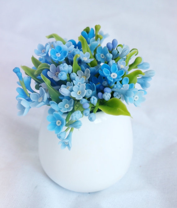 little blue flowers