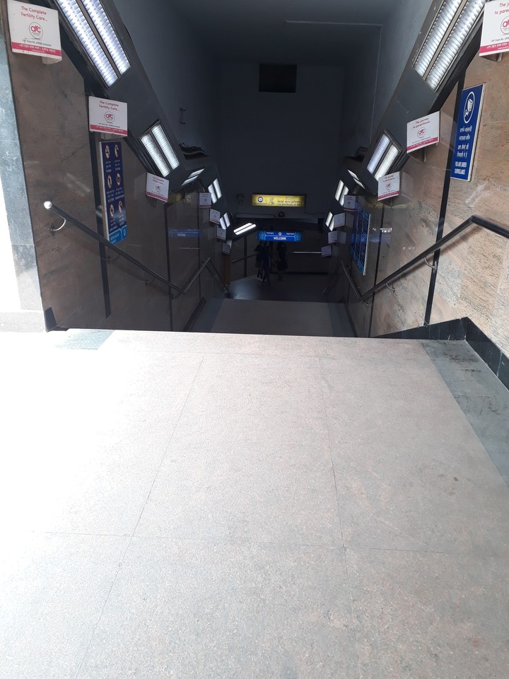 downstairs