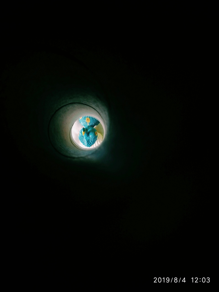 peeping through