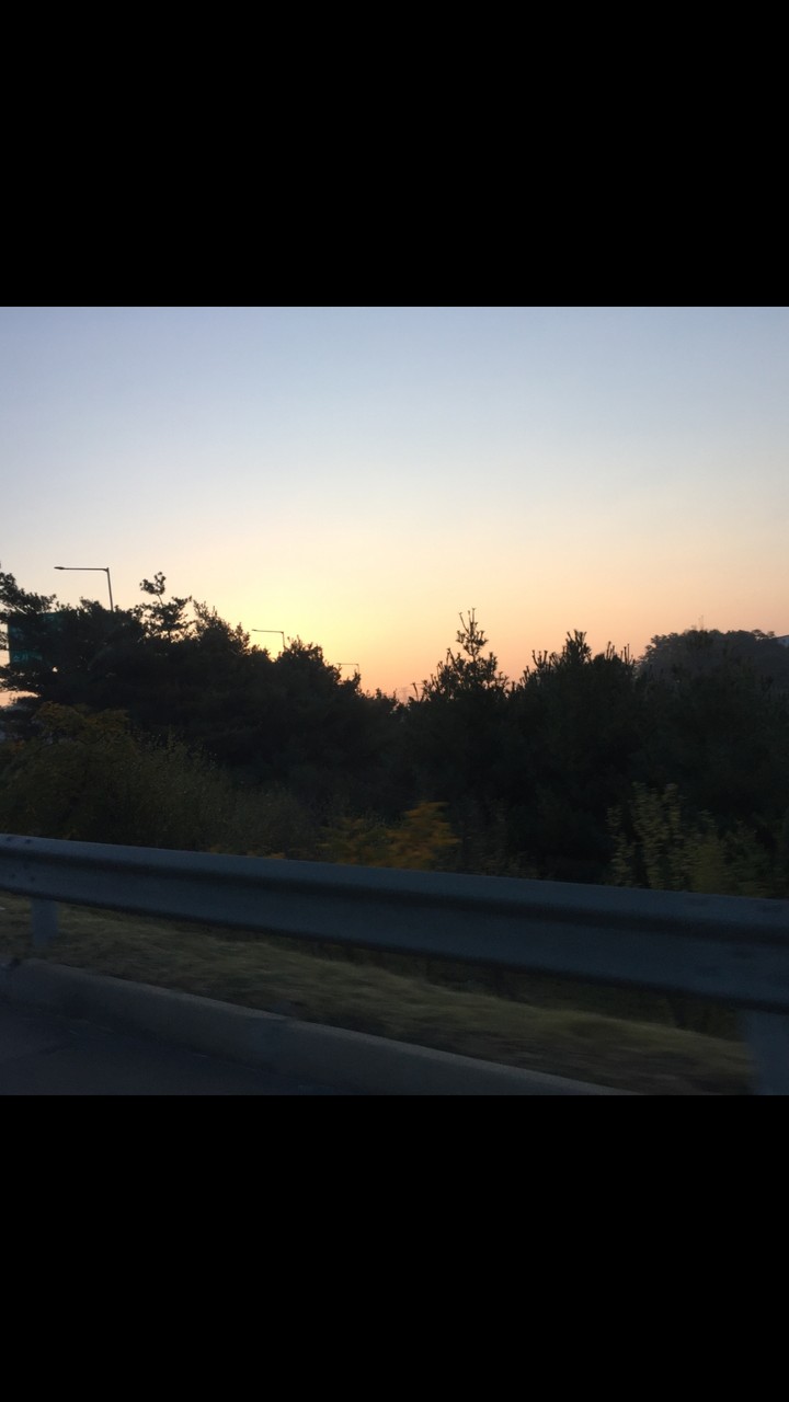 highway sun rising