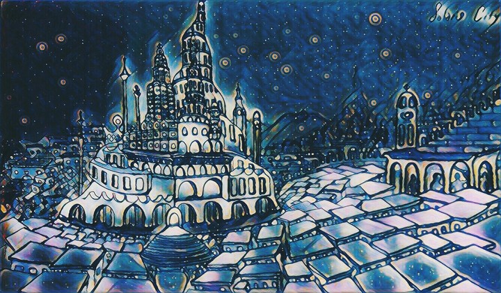 Solaris city at night