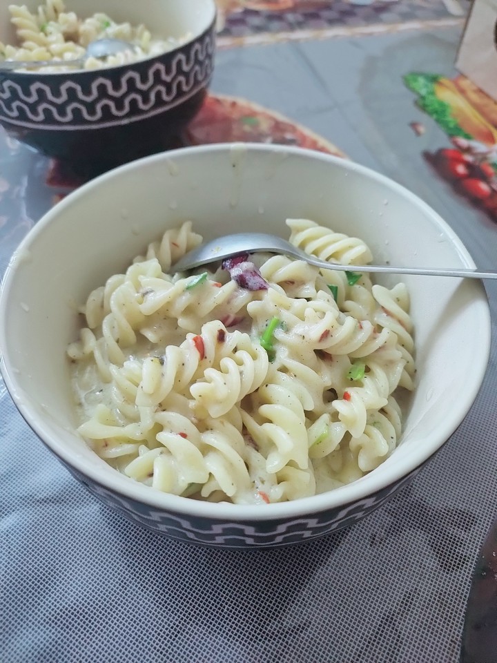 white pasta