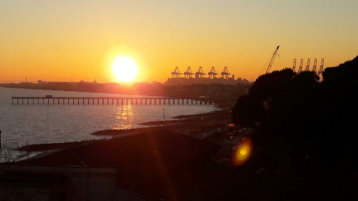 Sunset by the pier