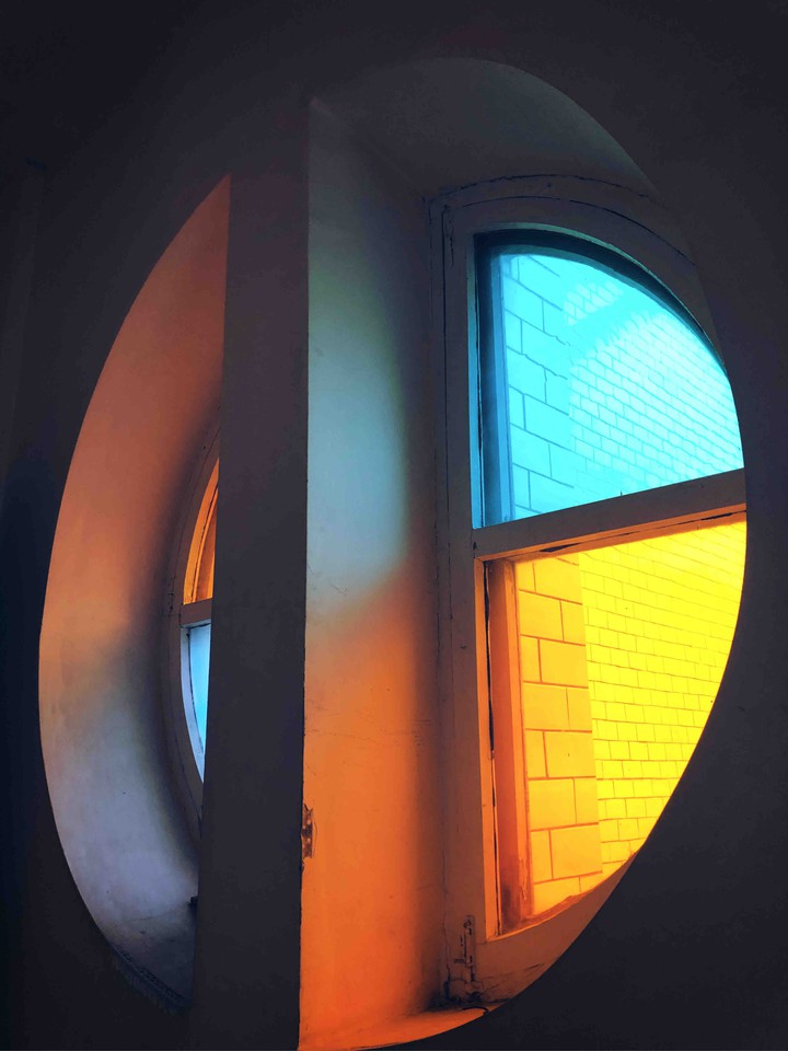 Through the prism of stained glass.