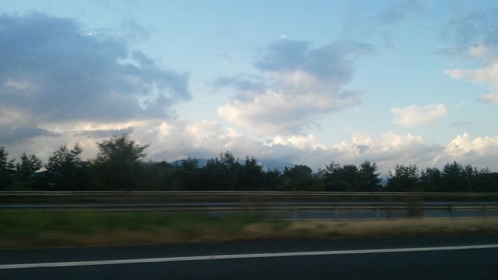 on the road