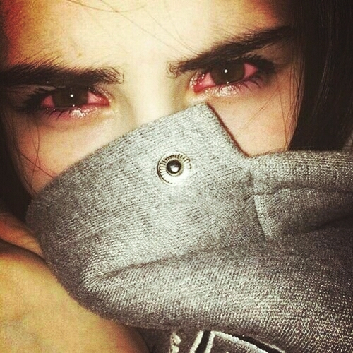 #girls #eyes #red