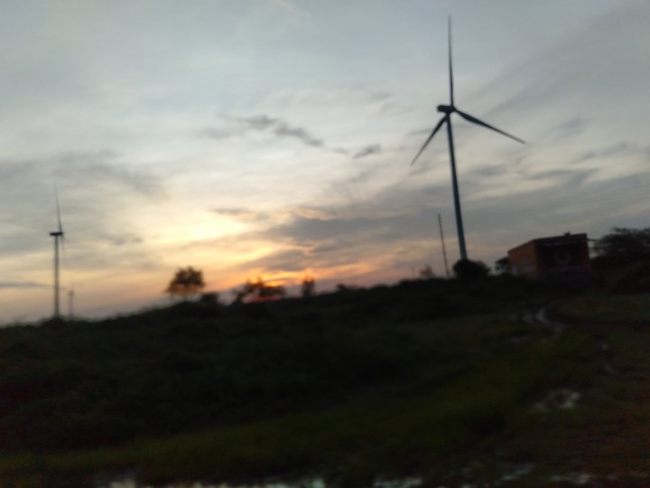 close to wind mills
