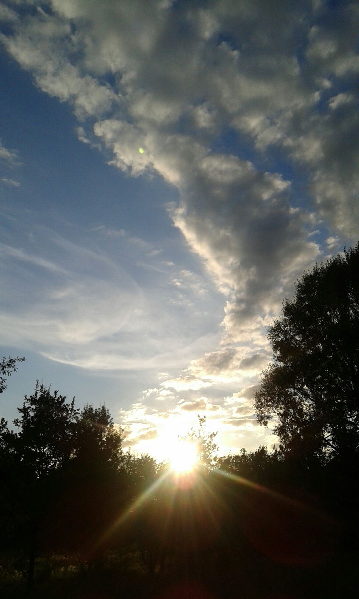 Sunset in Mirgorod, Ukraine.