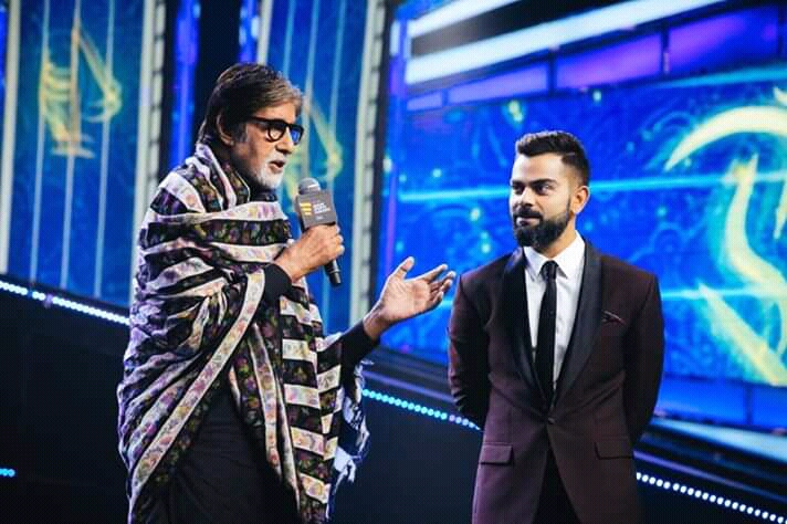 Virat Kohli and Amitabh Bachan