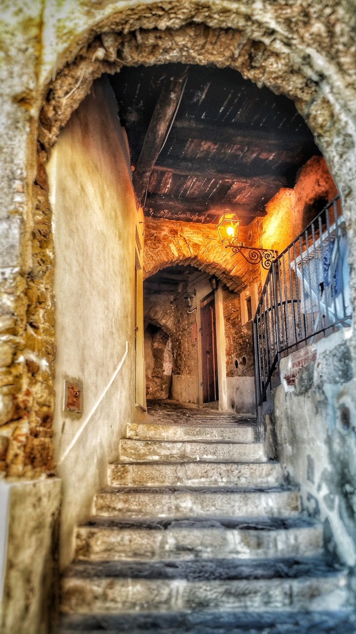 Ancient stairs in Castellabate