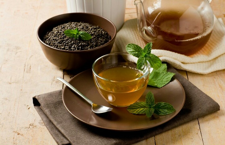 Tea with mint.