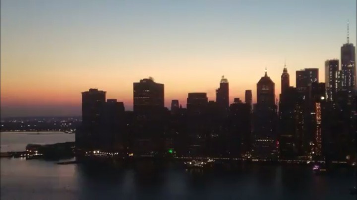 buildings sunset