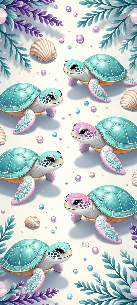 шпалери pink, turtle