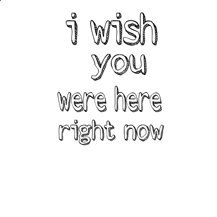 i wish you were here right now