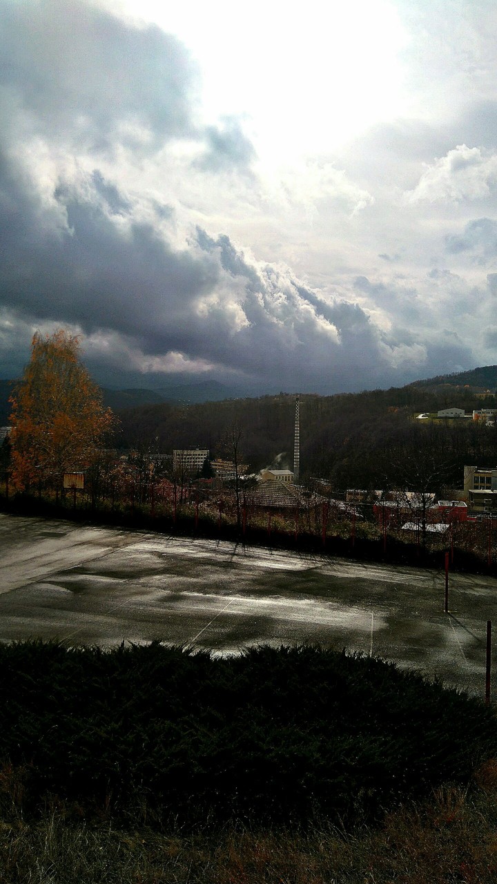 The city under the clouds.