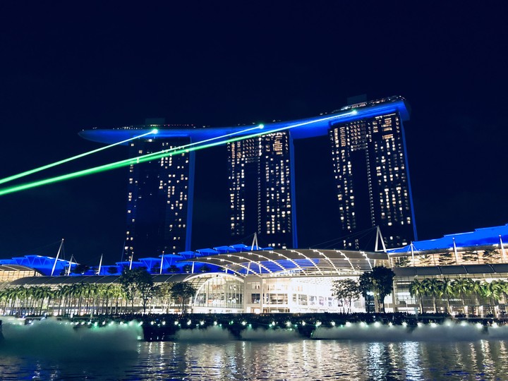 Laser show in Marina Bay Sand