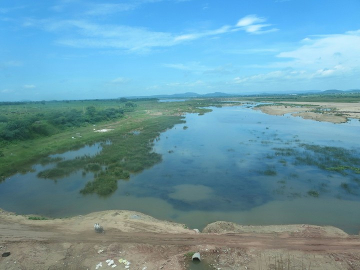 View of Godavari river from train