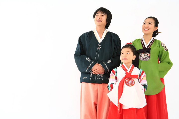 Family in Korean Dress