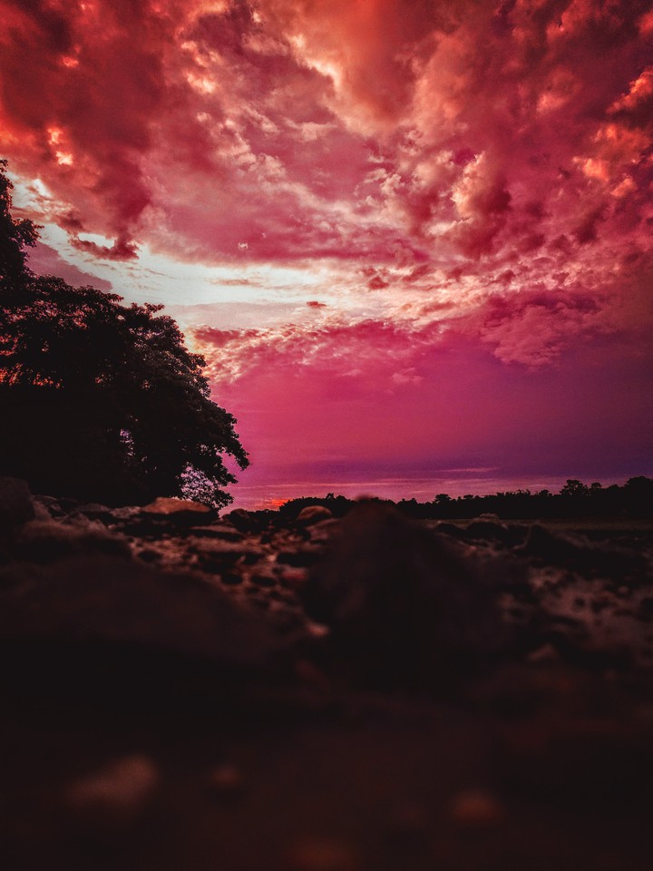 Cloudy sky sunset