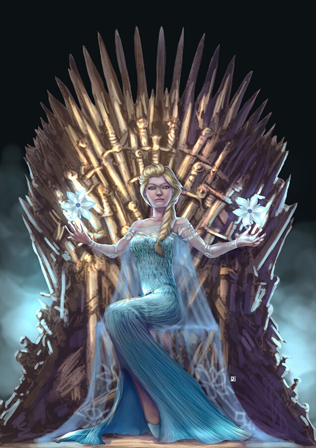ELSA ON THE IRON THRONE