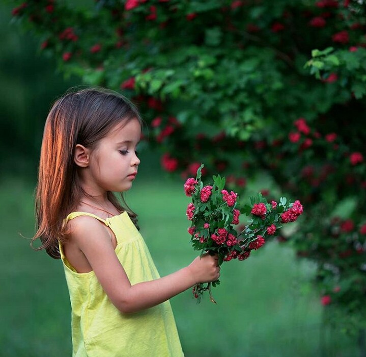 cute baby playing garden