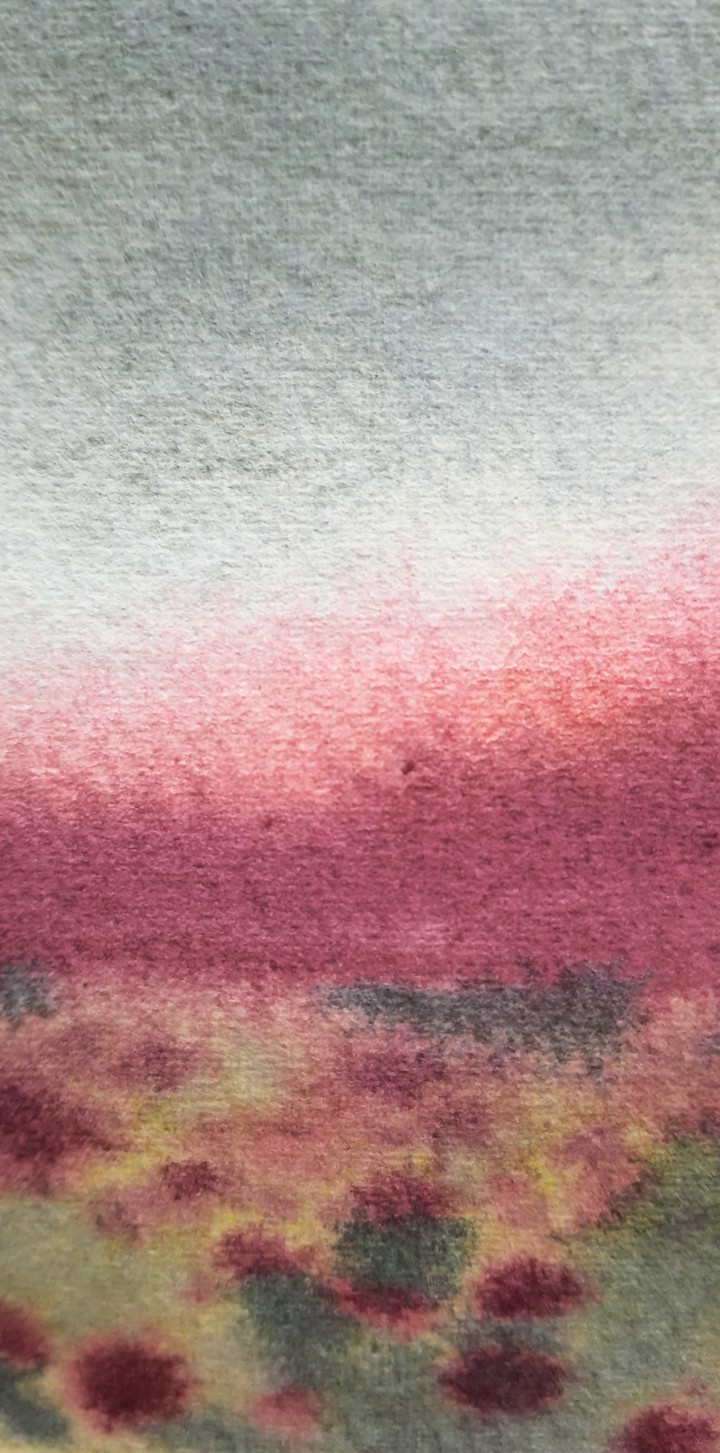Autumn watercolor abstract paysage