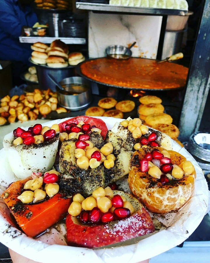 fruits chaat .... Old delhi  chandni chowk india.