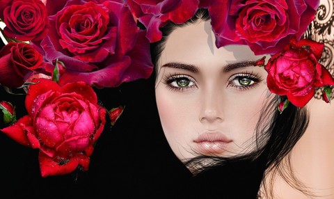 girl & Roses