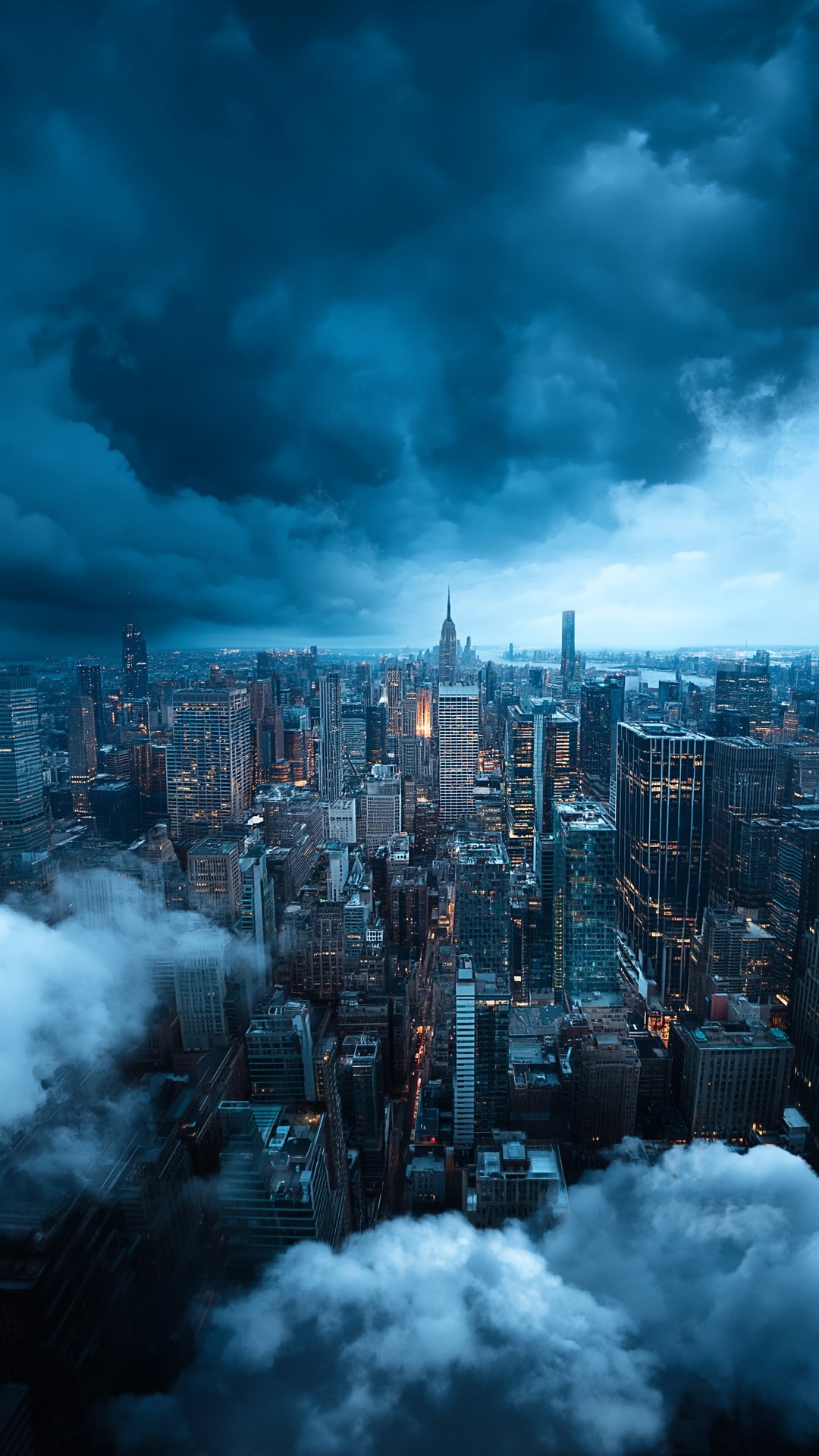 обои cityscape, Cumulus