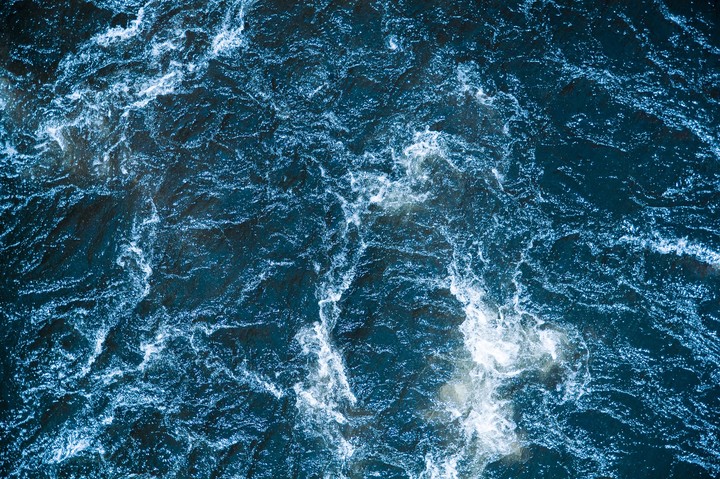 Blue waters of ocean