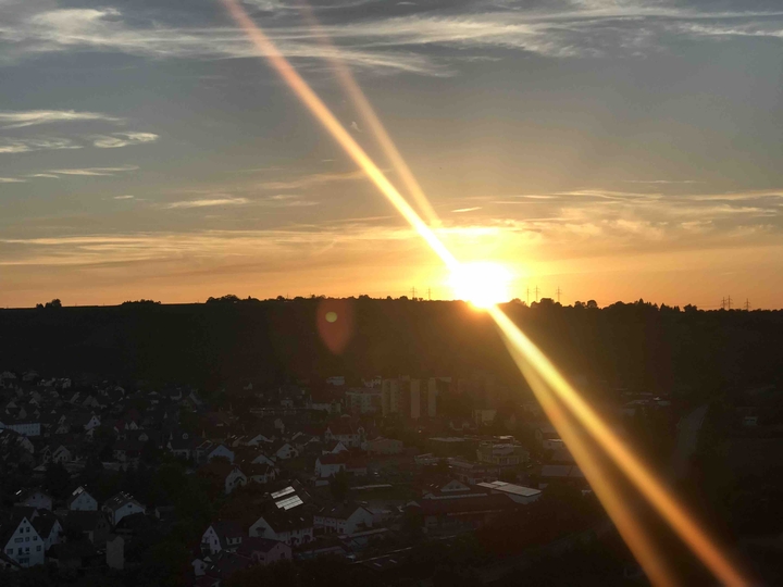 Sunset in the beautiful Germany