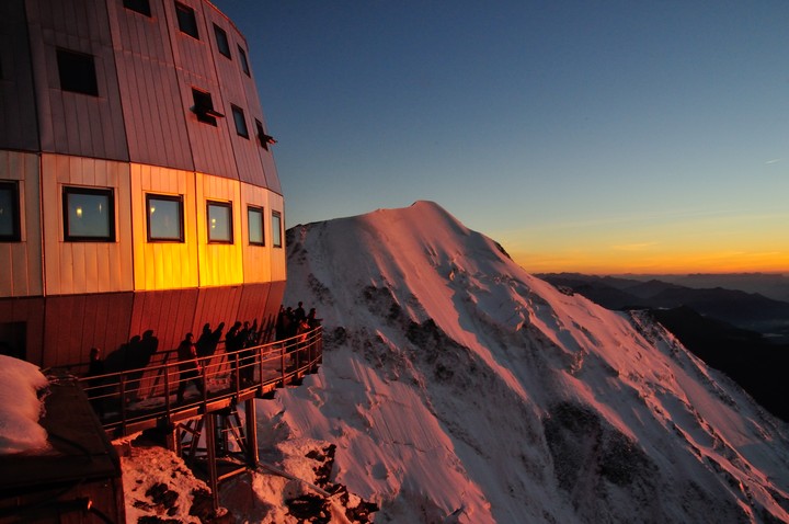 Sunset At The Gouter Hut, Mont Blanc